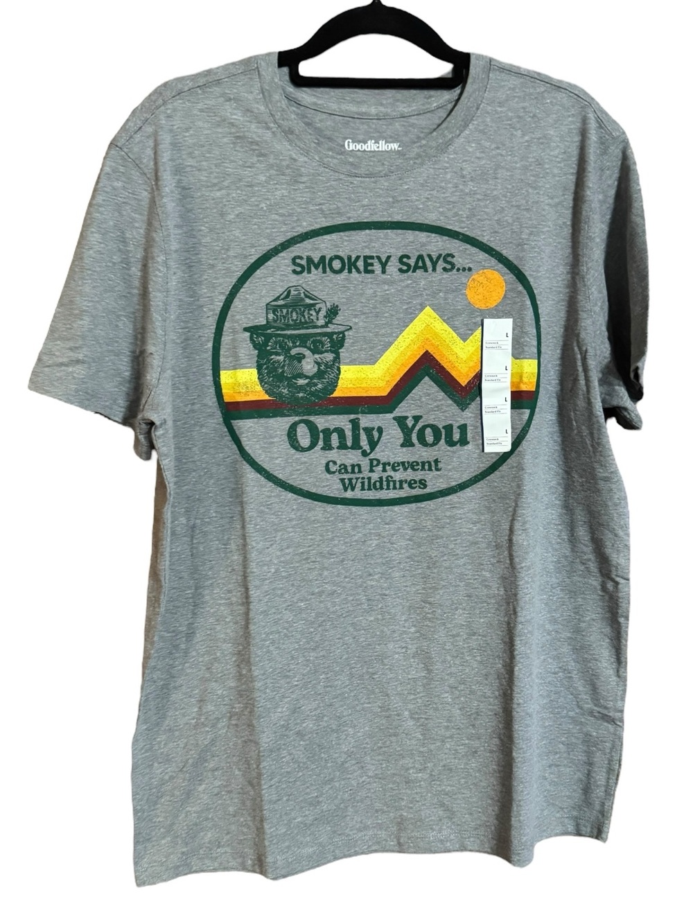 Goodfellow & Co Smokey The Bear Crewneck Tee NWT